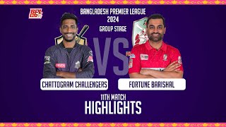 Chattogram Challengers vs Fortune Barishal  Highlights  11th Match  Season 10  BPL 2024 [upl. by Katharina]