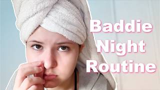 Baddie Night Routine Night Skincare Routine [upl. by Einatirb]