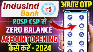 IndusInd Bank CSP  RDSP CSP Easy Account Opening 2024  Bharat Money । Bharat Finance  Passbook [upl. by Enelime]