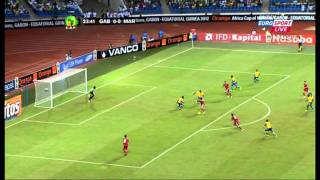 African Nations Cup 2012 Morocco 1  0 Gabon1ST HALF [upl. by Assyli]