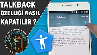 Talkback Nasıl Kapatılır  NasılYapılır [upl. by Clifford512]