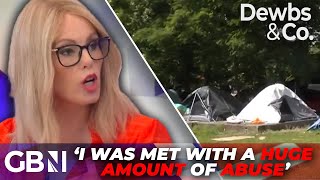 Michelle Dewberry met with HUGE amount of abuse at Park Lane migrant tent city [upl. by Lana683]