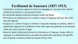 35 Ferdinand de Saussure [upl. by Naaman]