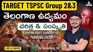 TSPSC GROUP 2amp3  TELANGANA HISTORY CULTURE amp MOVEMENT  BY NAGESHWAR SIR  ADDA 247 [upl. by Aihsinyt]