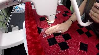 Longarm Ruler Quilting on a Baby Quilt  Tricky Design Time [upl. by Kearney]