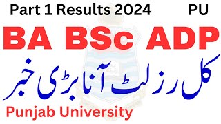 3rd Year BA BSc ADP Result 2024 PU  BA BSc ADP Part 1 Result 2024 PU  ADA ADS Part 1 Result PU [upl. by Brina]