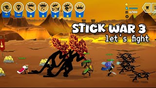 Stick War 3 mod pro apk unlock all item lets destroy enemy statue [upl. by Kowtko]