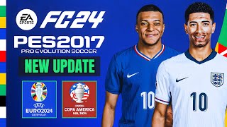 PES 2017  New Update V21 For Patch FC 2024 V2 All Competitions  Download amp Install [upl. by Wenz]