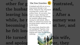 The two Travelers 🚵🏻‍♀️ English Speaking Practice learnenglish englishlearning EnglishStoryScroll [upl. by Lonne170]