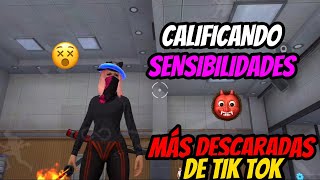 Calificando Sensibilidades Más descaradas De TIK Tok 👹🔥 Sensibilidad Free firee 🤯 [upl. by Nemracledairam553]