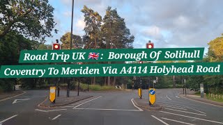 Road Trip UK 🇬🇧  Coventry To Meriden  Strawberry Bank Hotel  Raw Footage  Countryside Roads [upl. by Sausa]