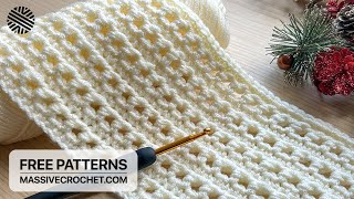 The EASIEST and FASTEST Crochet Pattern for Beginners ⚡️ 🥰 LOVELY Crochet Stitch for Baby Blanket [upl. by Cherida]