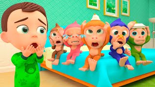 Five Little Monkeys Jumping on the Bed  MORE Lalafun Nursery Rhymes amp Kids Songs [upl. by Cullen]