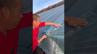 Vegetable greenhouse adhesive repair process Good tools and machinery can increase work efficiency [upl. by Haret]