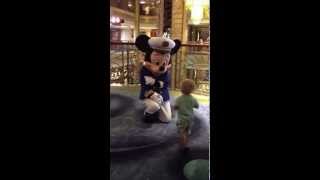 Baby Meets Captain Mickey Mouse on The Disney Fantasy Cruise [upl. by Aicela]