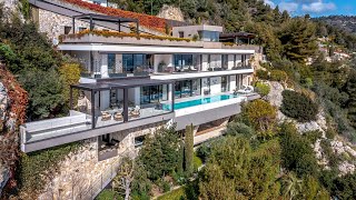 Inside a Panoramic Modern Mansion on the French Riviera Overlooking Monaco [upl. by Mosra717]