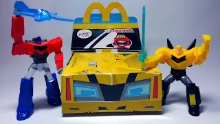 McDonalds Happy Meal Transformers 2015 Toys Optimus Prime and Bumblebee Review [upl. by Airotciv723]