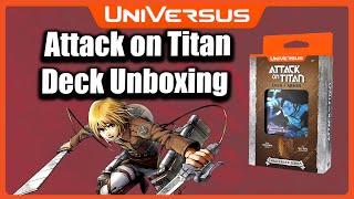 Eren and Armin Challenger Deck  UniVersus Attack on Titan Unboxing [upl. by Valentia]