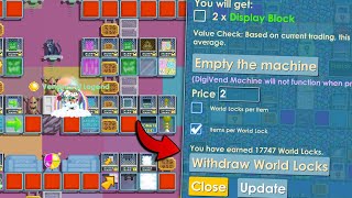 NEW VEND SHOP amp COLLECTING PROFIT   Growtopia [upl. by Buffy]