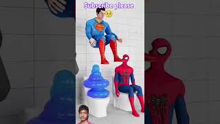 spiderman vs batman vs superman funny marvel dcanimation comedy shortshortscartoon [upl. by Atnwahs1]