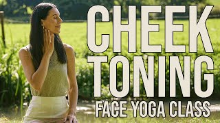 90 Second Cheek Toning Face Yoga Class [upl. by Forta]