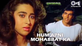 Hum Apni Mohabbat Ka I Deedar I Udit Narayan I superhithindisongs1978 [upl. by Tonkin]