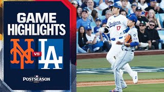 Mets vs Dodgers NLCS Game 1 Highlights 101324  MLB Highlights [upl. by Yennek]