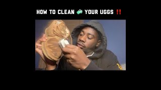 How to clean your uggs Without ugg cleaner kit‼️ [upl. by Nickolas]