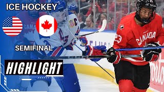 United States vs Canada 15  Semifinal All Goals amp Highlights  Hlinka Gretzky Cup 2024 [upl. by Genie57]