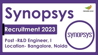 Synopsys Recruitment 2023  RampD Engineer l  Required Skills How to Apply [upl. by Koziara]