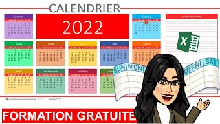 Créer un calendrier annuel sur excel [upl. by Aarika]