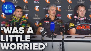 Panthers reflect on CRAZY Grand Final comeback NRL Presser  NRL on Nine [upl. by Alyek]