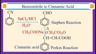 SEV NO – 92 Transformation of benzonitrile to cinnamic acid [upl. by Aicram]