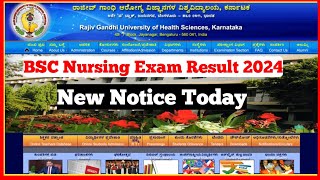 💥RGUH New Update 2024 😱 BSC Nursing Exam Result 💥RGUHS Updates Today [upl. by Aliemaj]