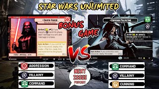 DARTH VADER Commad v EMPEROR PALPATINE Cunning  Star Wars Unlimited  Weekly Play  BONUS GAME [upl. by Phylys96]