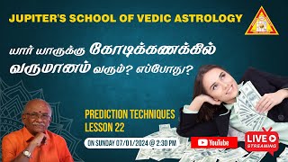 JUPITERS SCHOOL OF VEDIC ASTROLOGY PREDICTION TECHNIQUES LESSON 22 [upl. by Downe]