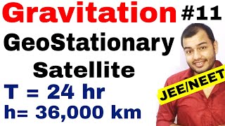 11 chap 8  Gravitation 11  GeoStationary Satellites Geosynchronous Satellites IIT JEE MAINSNEET [upl. by Dona989]