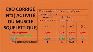 Exo corrigé N°1Activité du muscle squelettique [upl. by Saundra]