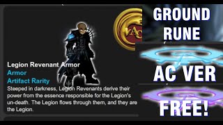 quotAQWquot Legion Revenant Armor and new Ground Runes [upl. by Dhumma]