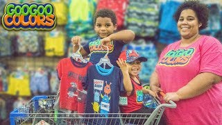 GOO GOO GAGA HELP MOM PRETEND PLAY CLOTHES SHOPPING AT WALMART [upl. by Male259]