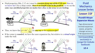 Fluid Mechanics Lesson 15F PrandtlMeyer Expansion Fans [upl. by Reisinger514]