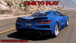 Forza Horizon 5  Forzathon Guide  Time To Play  2024 Corvette E Ray  Ultimate Burnout Skill [upl. by Domel]