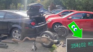 Chevy Cobalt SS exhaust install on a base model Cobalt  354102 miles [upl. by Dnomde]