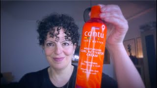 Cantu Moisturizing Curl Activator Cream  demonstration [upl. by Nazarius]