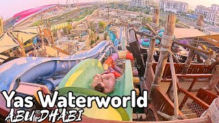 Yas Waterworld Theme Park Abu Dhabi 45 rides and slides [upl. by Aiotal817]