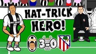 💪🏼RONALDO HATTRICK HERO💪🏼Juventus vs Atletico Madrid 30 Parody Song Goals Highlights [upl. by Llemmart]