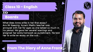 What does Anne write in her first essay Ans Mr Keesing Annes Maths teacher was annoyed with he [upl. by Ennovihc551]