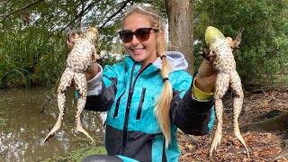 FROGGIN In the Louisiana BAYOU Catch amp Cook Frog Legs [upl. by Drabeck]