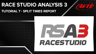 Race Studio Analysis 3  Tutorial 7  Split Times Report [upl. by Kory]