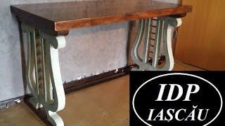 Custom desk with concrete legs and reclaimed wood top [upl. by Rube]